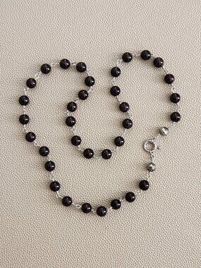 GARNET SEMI-PRECIOUS GEMSTONE NECKLACE--24"